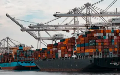 Solar panels at a port illustrating 2024 tariff and trade impacts on the solar industry