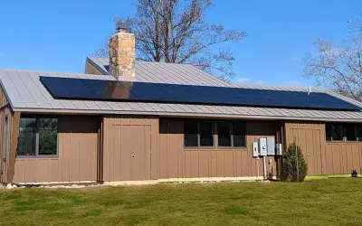 Solar panels installed on a home in VA