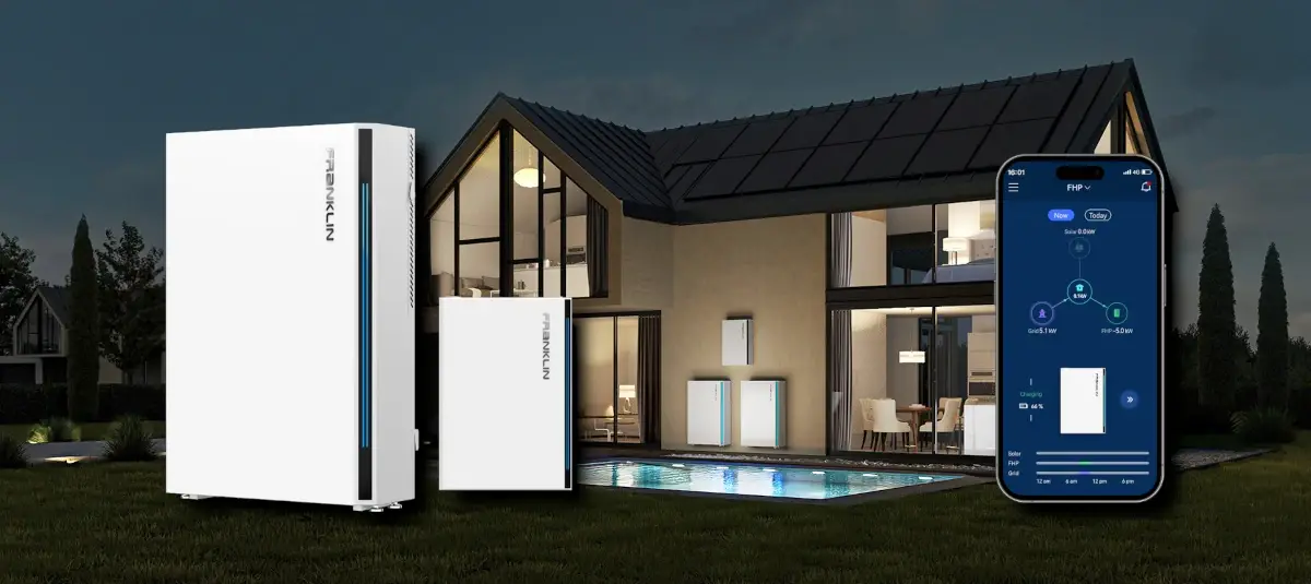 FranklinWH aPower 2 review, with batteries installed on a home