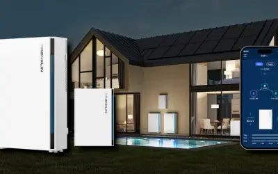 FranklinWH aPower 2 review, with batteries installed on a home