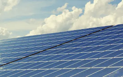 Commercial solar panels, roof-mounted