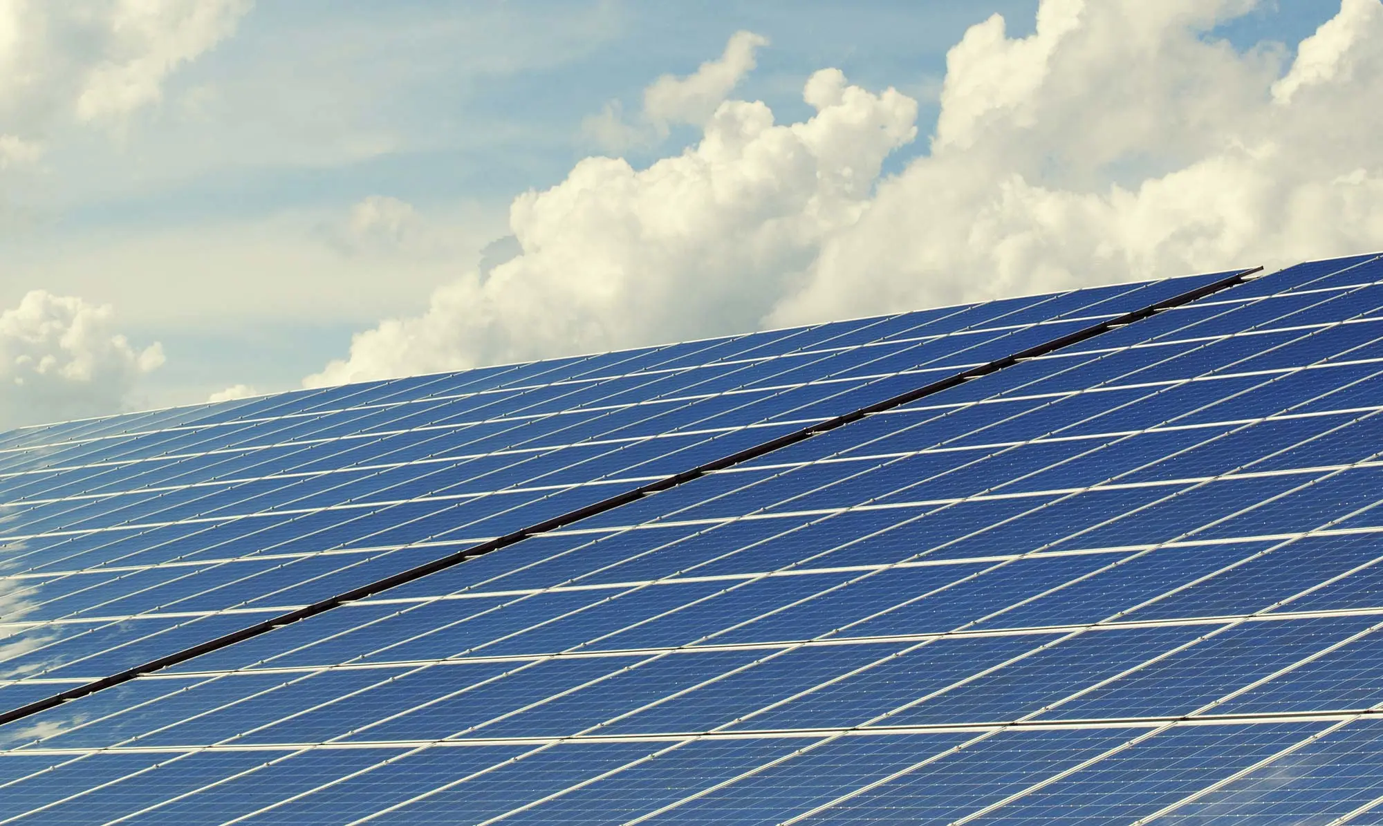 Commercial solar panels, roof-mounted