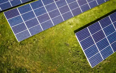 Ground-mounted residential solar array installed in Virginia