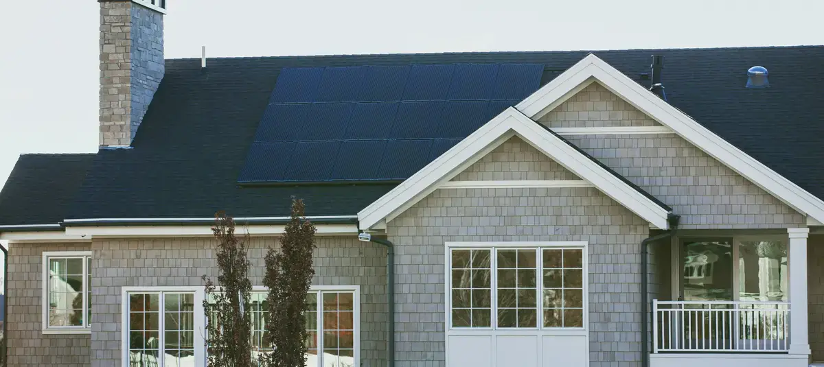 Solar salesman knocking on a homeowner's front door