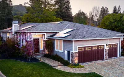 Solar home with Powerwall 3 on exterior