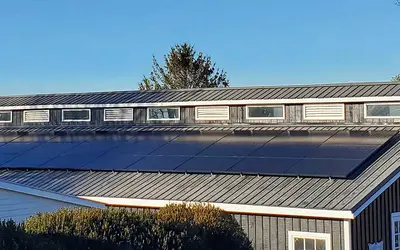 Solar on barn in Virginia