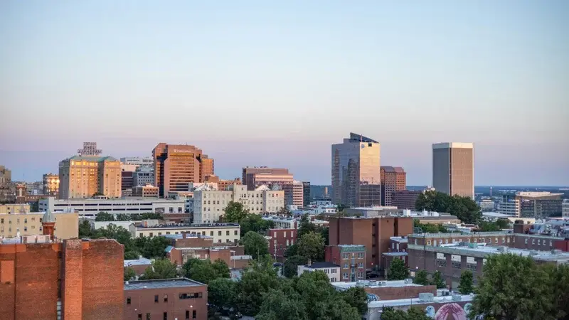 Richmond skyline, with Dominion Energy HQ pictured