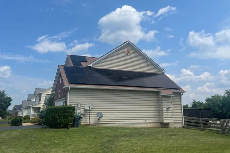 Solar panels capture sunlight and convert it into electricity