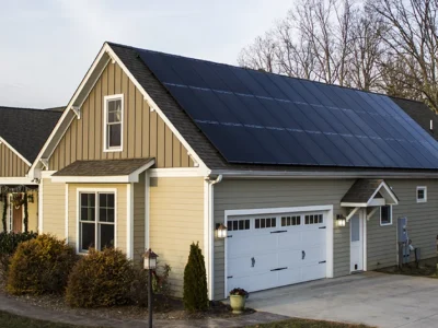 Virtue Solar crew installing solar panels on a Virginia home