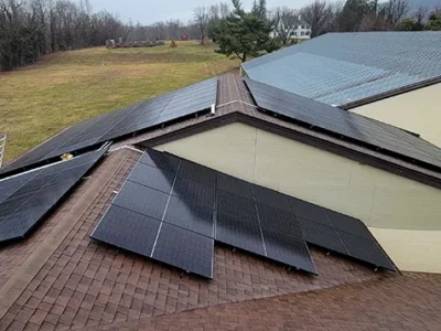 Solar panels installed on a tax-exempt school in Virginia, by Virtue Solar