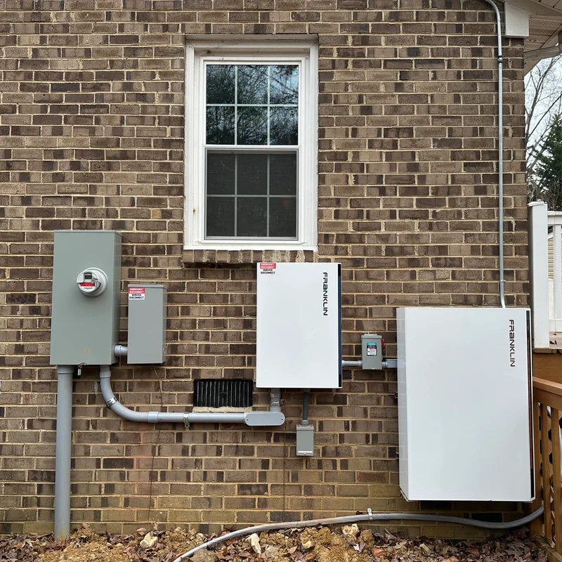 A FranklinWH aPower 2 battery added to an existing Virginia solar home