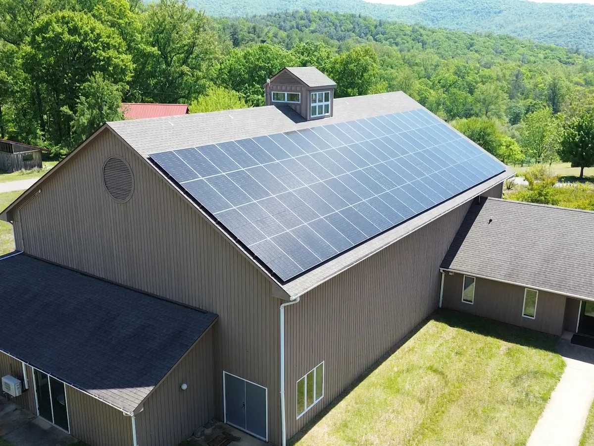 Solar array installed by Virtue Solar near Charlottesville, Virginia