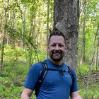Jeff out on a mountain biking trail