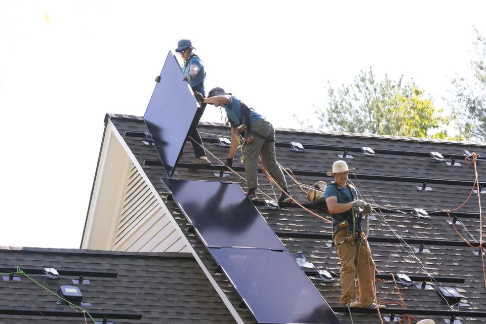 Virtue Solar crew installing panels in Virginia