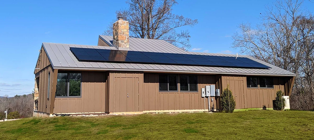 Solar panels installed on a home in VA