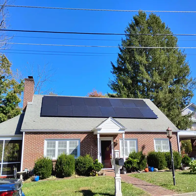 Solar panels installed on a home in VA