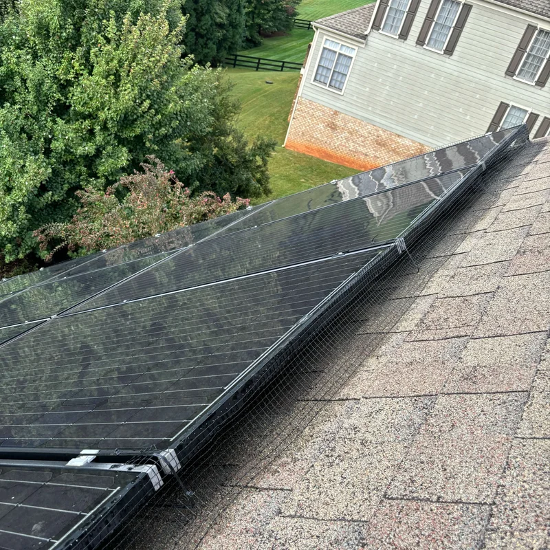 metal mesh barrier solar array edge