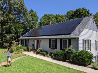 Beautiful solar panels installed on home in Virginia