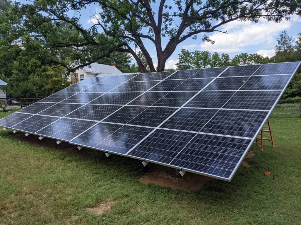 Solar panels in Virginia