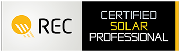 REC Certified Solar Professional badge. Virtue Solar is an REC Certified installer.
