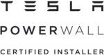 Tesla Powerwall Certified Installer badge. Virtue Solar is a Tesla Powerwall Certified Installer.