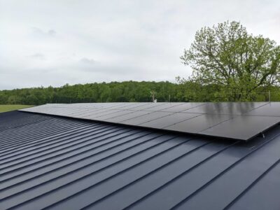 A grid-tied solar array installed near Harrisonburg VA